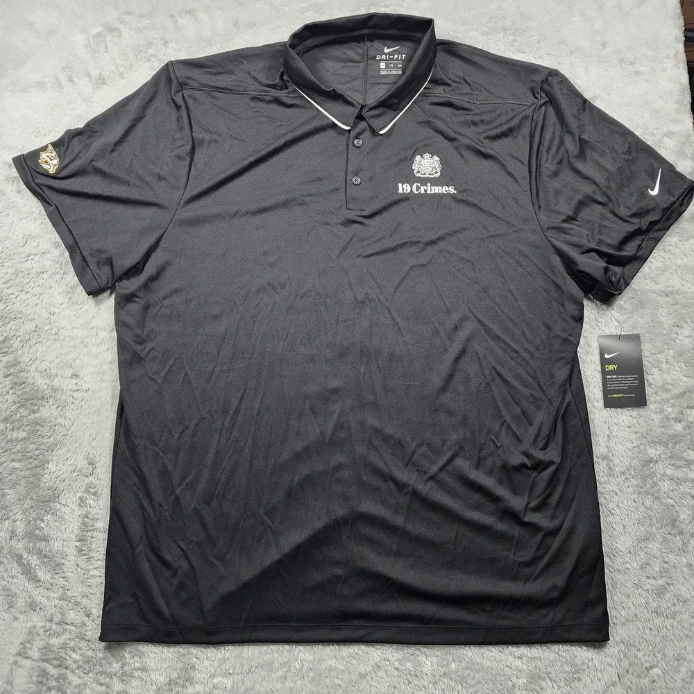 Nashville Predators Polo Shirt Mens‎ 2XL Black NHL Hockey Nike 19 Crimes Wine
